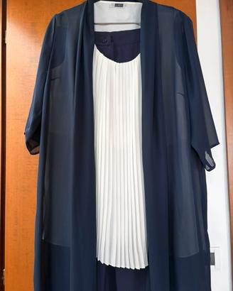 Tre pezzi da cerimonia blu/bianco tg 50