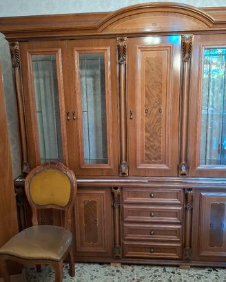 sala da pranzo completa, credenza tavolo rettcon s