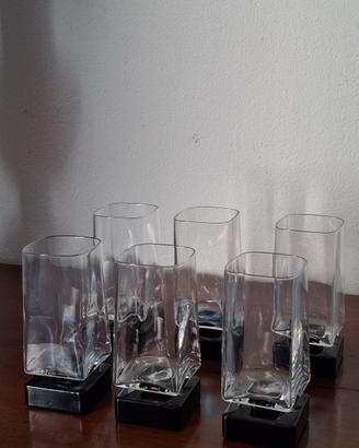 Bicchieri vintage Bormioli, epoca  '80, cristallo