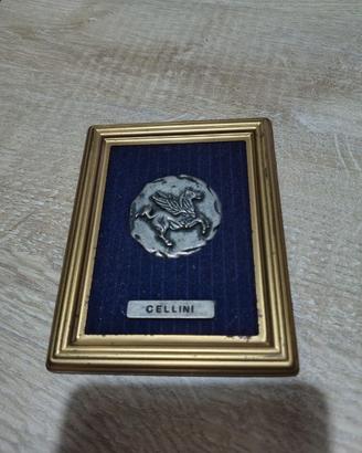 Quadretto Cellini Pegaso Stock 1987 metallo argent