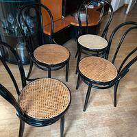 4 Sedie Vienna Nere Thonet Stock