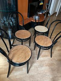 4 Sedie Vienna Nere Thonet Stock