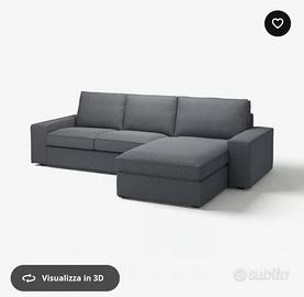 Divano IKEA KIVIK 3 posti con chaise-longue