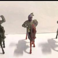 Lotto 3 Soldatini Medievali a Cavallo Marca PRB 