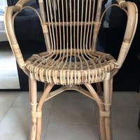 Sedia Dmora in bambù. Dimensioni: 55 x 58 x 80 cm