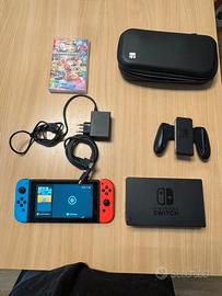 Nintendo Switch + Mario Kart 8 Deluxe + Accessori