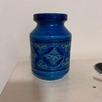 Vaso Rimini blu in ceramica di Aldo Londi