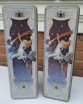 Champagne de Venoge lotto 2 scatole latta vintage