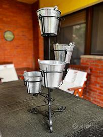 Piedistallo portavasi in ferro battuto