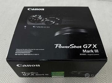 Canon PowerShot G7X Mark III (NUOVA mai usata)