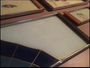 Vassoi vintage epoca metà secolo decorati