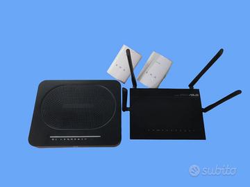 2 Powerline D-Link + 2 Modem/router