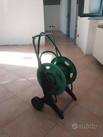 tubo x giardino con carrellino x avvolgerla