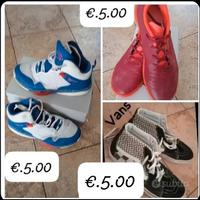 Scarpe varie calcetto - basket - passeggio