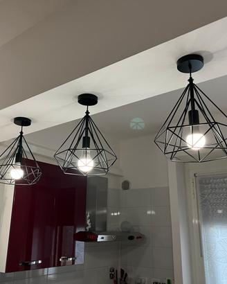 Lampadario design byron nero E27 -36,5cm