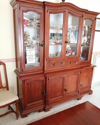 Mobile credenza legno con vetrina