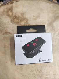 accordatore clip Korg chitarra e basso