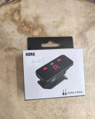 accordatore clip Korg chitarra e basso