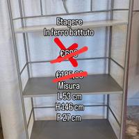 ETAGERE IN FERRO BATTUTO
