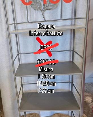 ETAGERE IN FERRO BATTUTO