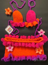 Moda Mare Modello Unico, arancione, viola, rosa 