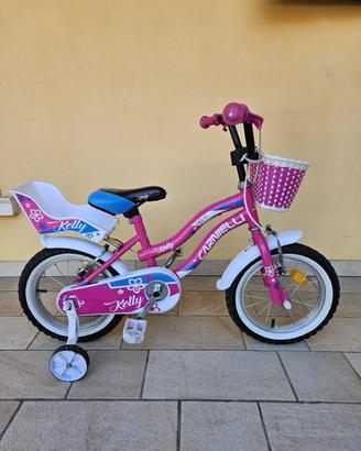 Bici bambina 14 pollici con rotelle