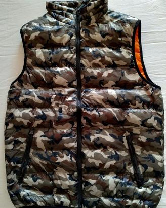 Piumino senza maniche camouflage Brand Issa Line