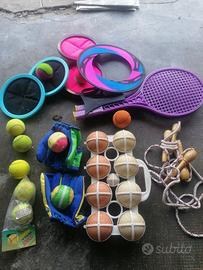 Lotto articoli sport sulla spiaggia 