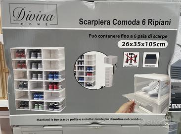 Scarpiera salva spazio 6 ripiani