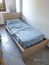 Letto Singolo Ikea Malm 90 x 200 Rovere Seminuovo