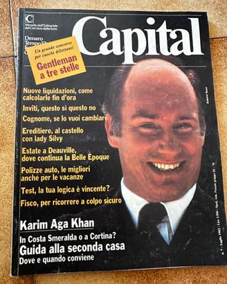Rivista Capital luglio 1982 Karim Aga Khan