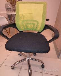 Set Sedie Ufficio Ergonomiche – Color Lime/Nero