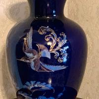 VASO PORCELLANA DI BAVARIA SMALTO ED ORO ZECCHINO
