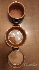  3 Tegamini in terracotta 