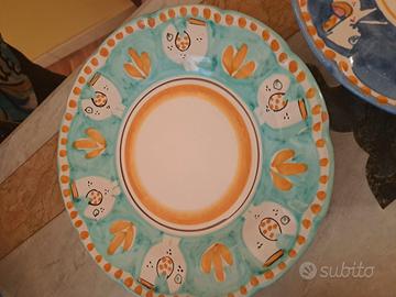 Servizio piatti da 36 di ceramica vietrese