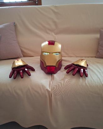 Maschera e guanti di Iron man