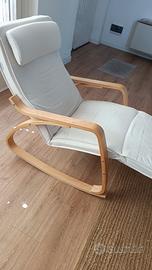 sedia a dondolo in betulla