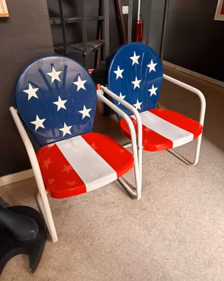 Sedie smaltate in ferro