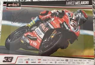 Autografo Marco Melandri, autentico.