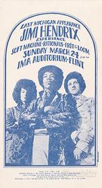 Cartoline pubblicitarie concerti Jimi HENDRIX 1968