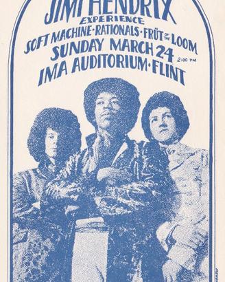 Cartoline pubblicitarie concerti Jimi HENDRIX 1968