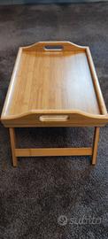 tavolino vassoio richiedibile in legno portatile