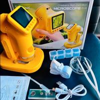 Microscopio digitale 1600X per bambini, schermo 2"