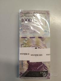 Venezuela - Mazzetta di banconote FdS da 1.000 Bol