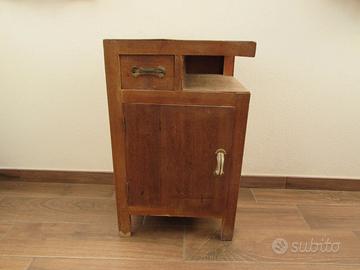 Vecchio comodino completo da restauro (1950 circa)