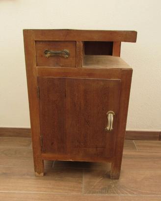 Vecchio comodino completo da restauro (1950 circa)
