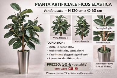 pianta artificiale usata ma buone condizioni 