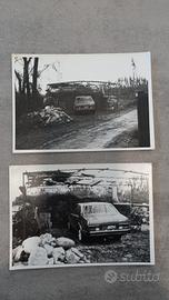 Coppia fotografie vintage auto Fiat o Alfa Romeo 