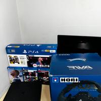 PlayStation 4 +volante e pedaliera