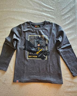 Felpa grigia Batman/Lego per bambino di 9/10 aa